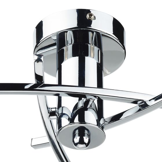 Där Lighting Morgan 3 Light Semi Flush Polished Chrome