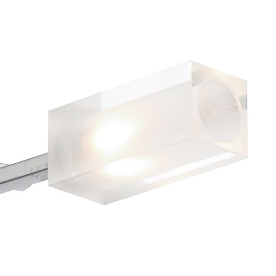 där lighting Morgan 3 Light Semi Flush Satin Chrome