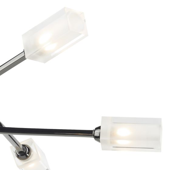 där lighting Morgan 6 Light Semi Flush Black Chrome