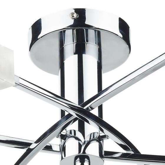 Där Lighting Morgan 6 Light Semi Flush Polished Chrome