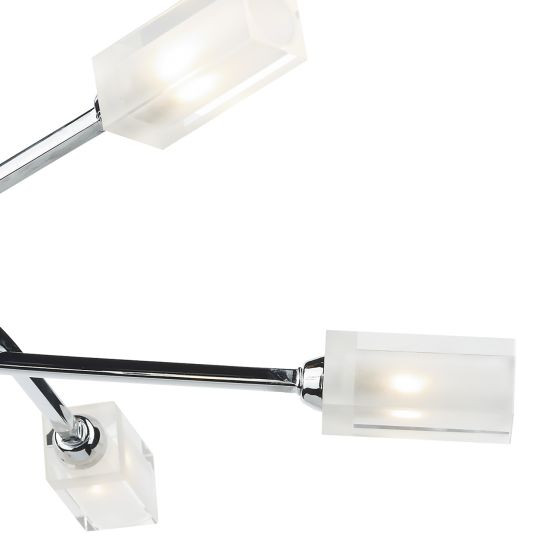 där lighting Morgan 6 Light Semi Flush Polished Chrome