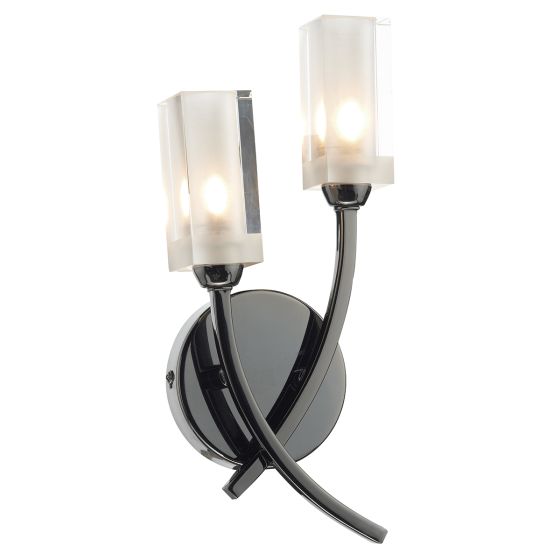 Där Lighting Morgan Double Wall Bracket Black Chrome