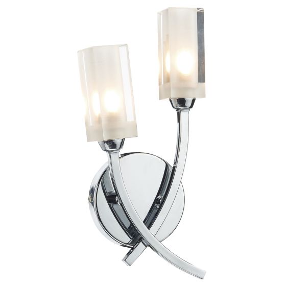 Där Lighting Morgan Double Wall Bracket Polished Chrome