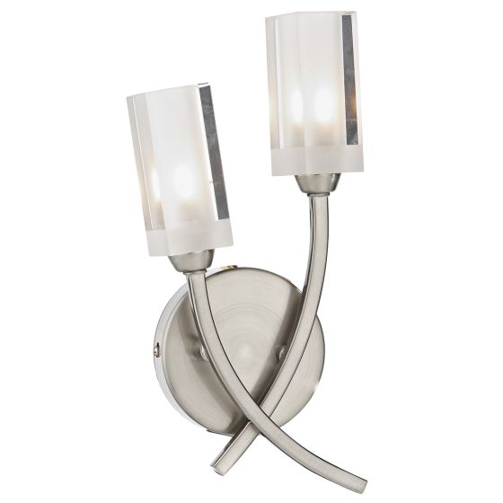 Där Lighting Morgan Double Wall Bracket Satin Chrome
