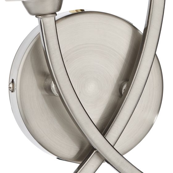 där lighting Morgan Double Wall Bracket Satin Chrome