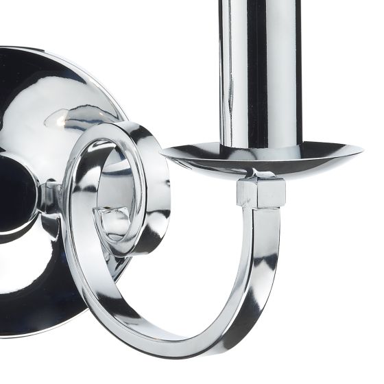 där lighting Murray 2 Light Wall Light Polished Chrome
