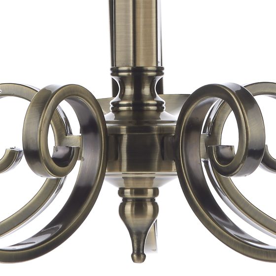 Där Lighting Murray 5 Light Dual Mount Pendant Antique Brass