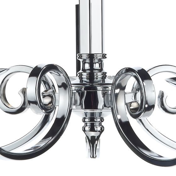 Där Lighting Murray 5 Light Dual Mount Pendant Polished Chrome