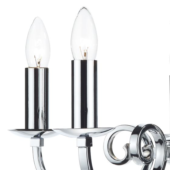 där lighting Murray 5 Light Dual Mount Pendant Polished Chrome