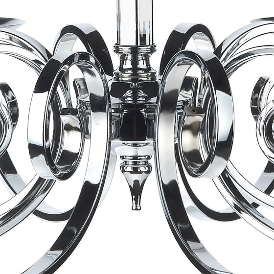 Där Lighting Murray 8 Light Dual Mount Pendant Polished Chrome