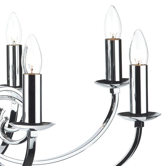 där lighting Murray 8 Light Dual Mount Pendant Polished Chrome