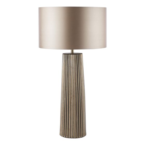 Där Lighting Myla Ceramic Table Lamp Bronze With Shade