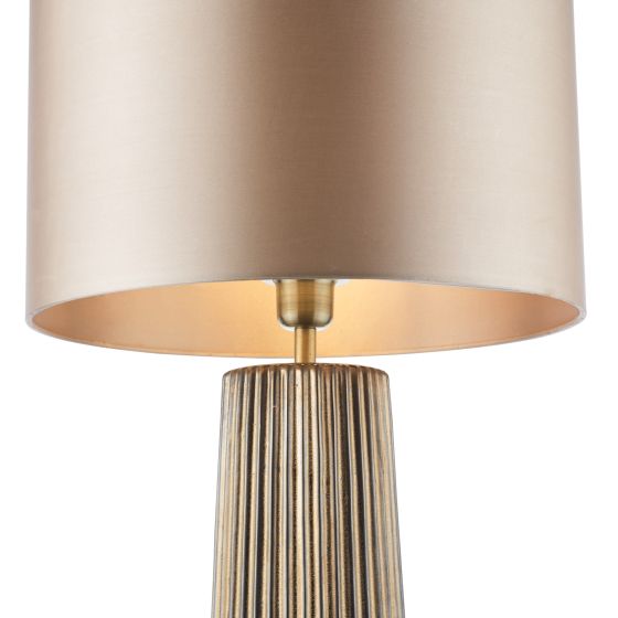 Där Lighting Myla Ceramic Table Lamp Bronze With Shade