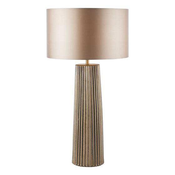 där lighting Myla Ceramic Table Lamp Bronze With Shade