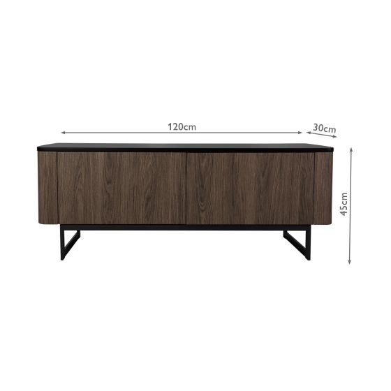 Där Lighting Myron Cabinet Mocha Veneer And Matt Black