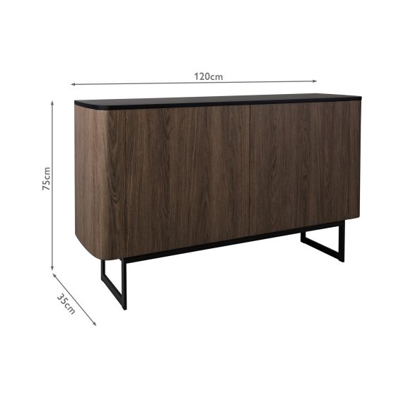 Där Lighting Myron Cabinet Mocha Veneer And Matt Black