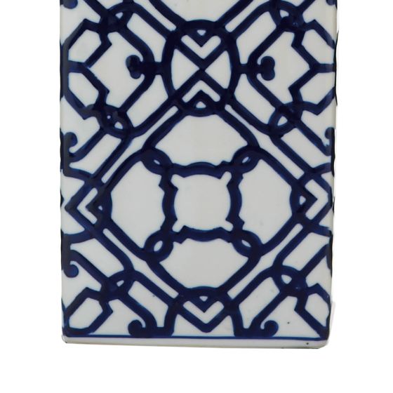 Där Lighting Mystic Table Lamp Blue And White With Shade