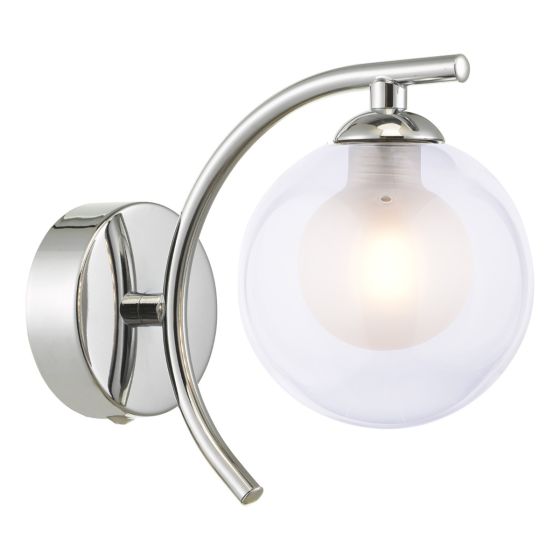 Där Lighting Nakita Wall Light Polished Brass With Clear/Opal Glass