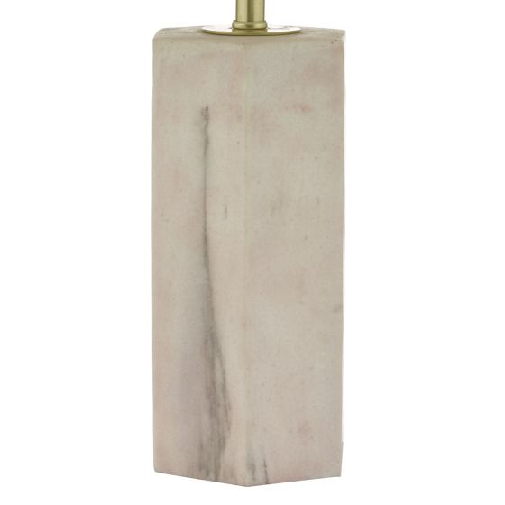 Där Lighting Nalani Table Lamp Pink Marble Effect With Shade