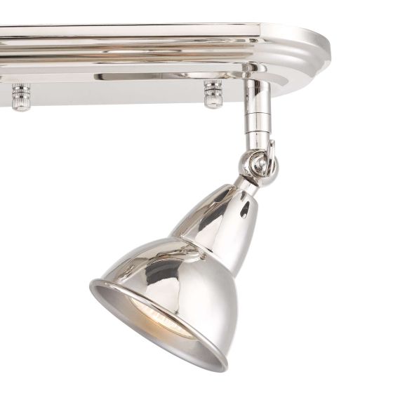 Där Lighting Nathaniel 2 Light Plate Spotlight Polished Nickel