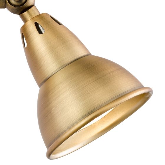Där Lighting Nathaniel Single Wall Spotlight Aged Brass