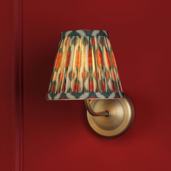 Där Lighting Navarro Rechargeable Wall Light Matt Antique Brass With Shade LED