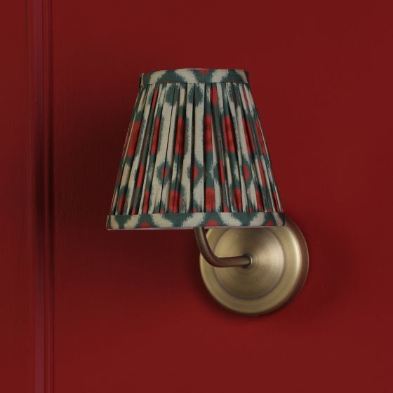 Där Lighting Navarro Rechargeable Wall Light Matt Antique Brass With Shade LED