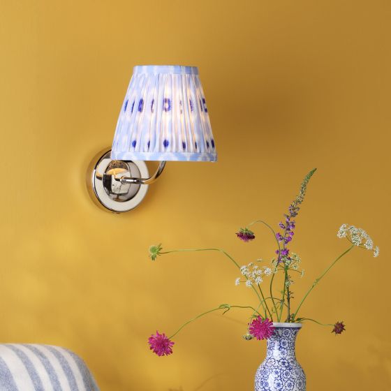 Där Lighting Navarro Rechargeable Wall Light Polished Nickel With Shade LED