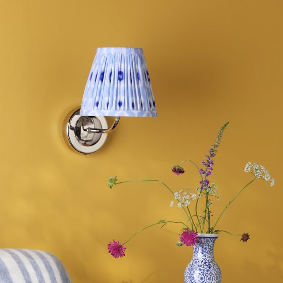 Där Lighting Navarro Rechargeable Wall Light Polished Nickel With Shade LED