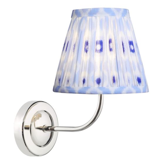 där lighting Navarro Rechargeable Wall Light Polished Nickel With Shade LED