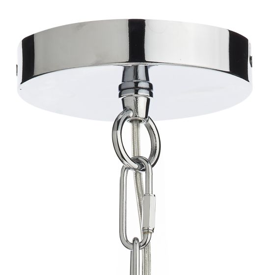 Där Lighting Nolan 1 Light Pendant Polished Chrome/ Clear