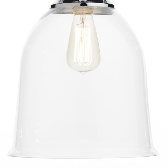 där lighting Nolan 1 Light Pendant Polished Chrome/ Clear