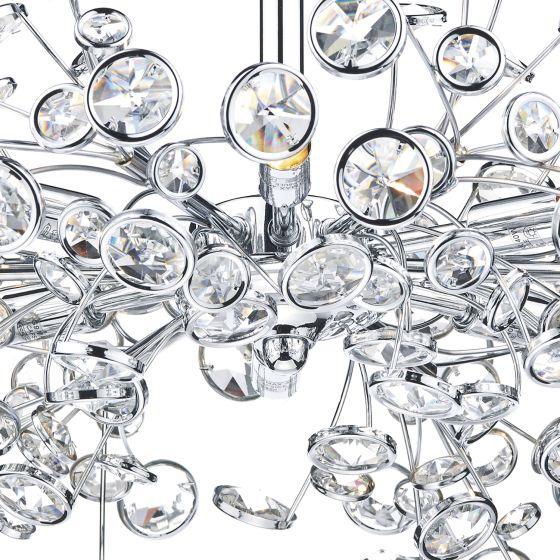 Där Lighting Oberoi 6 Light Semi Flush Polished Chrome