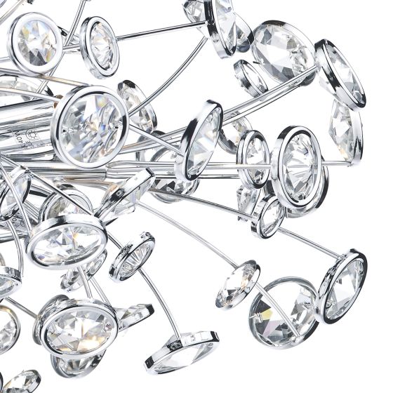 där lighting Oberoi 6 Light Semi Flush Polished Chrome