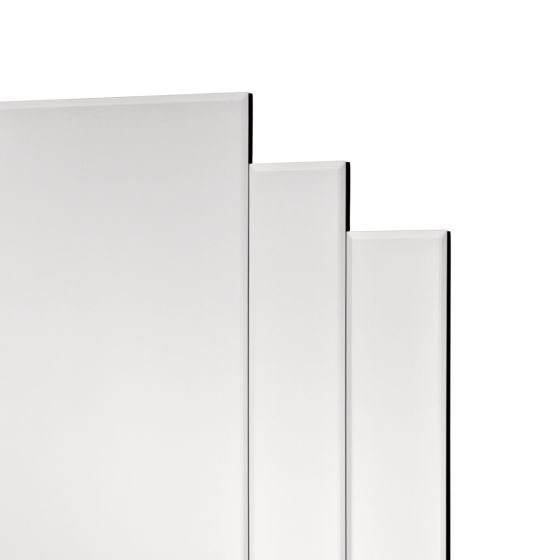 Där Lighting Odeon Rectangle Stepped Mirror 88 X 88cm