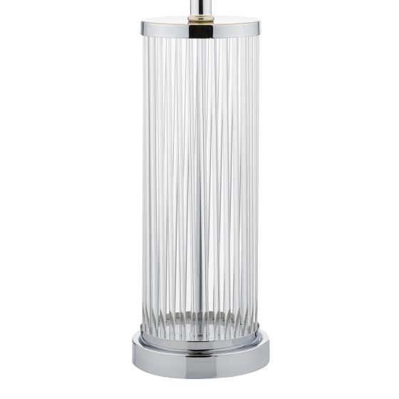 Där Lighting Olalla Table Lamp Polished Chrome Clear Glass With Shade