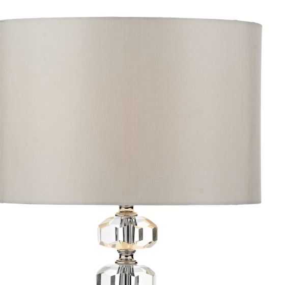 där lighting Oleana Table Lamp Polished Chrome Crystal With Shade