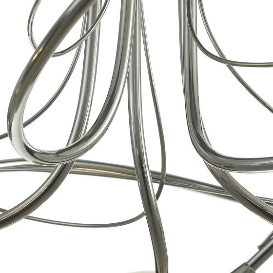 Där Lighting Onawa 5 Light Semi Flush Polished Chrome With Smoked Glass