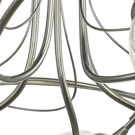 Där Lighting Onawa 5 Light Semi Flush Polished Chrome With Twisted Closed Glass