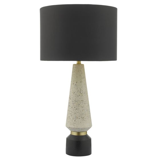 Där Lighting Onora Table Lamp White & Black With Shade