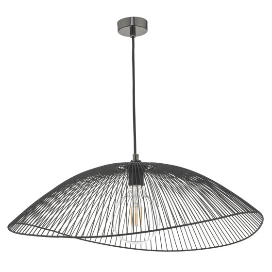 Där Lighting Onza Wire Easy Fit Pendant Shades Black (Twin Pack)