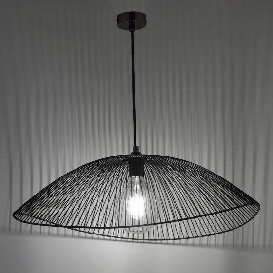 Där Lighting Onza Wire Easy Fit Pendant Shades Black (Twin Pack)