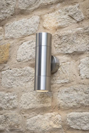 Där Lighting Ortega Outdoor 2 Light Wall Light Aluminium IP65