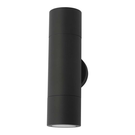 Där Lighting Ortega Outdoor 2 Light Wall Light Matt Black IP65