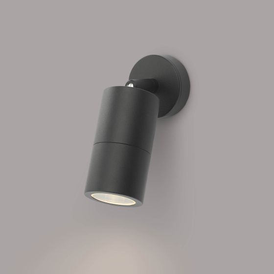 Där Lighting Ortega Outdoor Single Spotlight Matt Black IP65