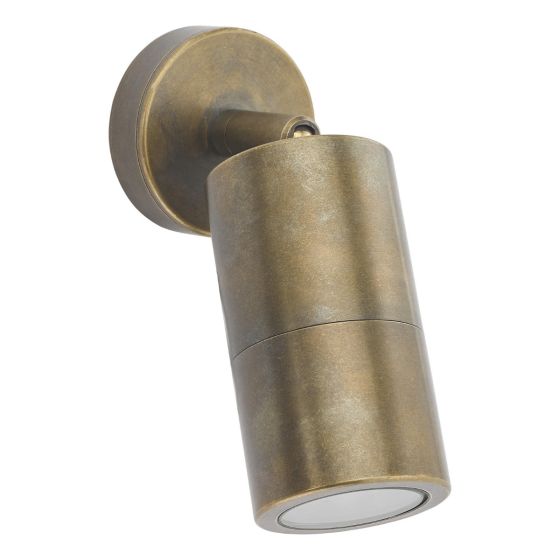 Där Lighting Ortega Outdoor Single Spotlight Natural Brass IP65