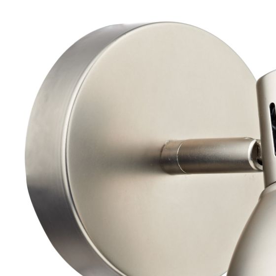 Där Lighting Osaka Single Wall Spotlight Antique Chrome