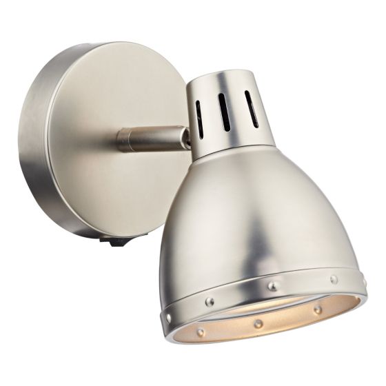 där lighting Osaka Single Wall Spotlight Antique Chrome