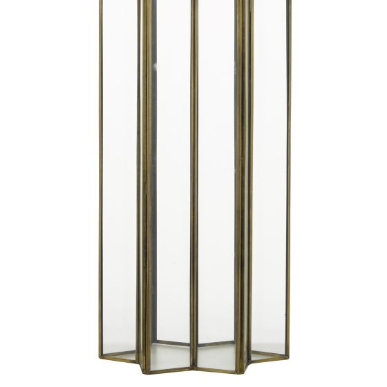 Där Lighting Osuna Table Lamp Natural Brass Glass With Shade