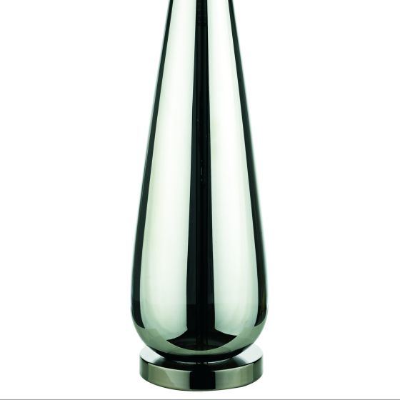 Där Lighting Pablo Table Lamp Black Chrome Smoked Glass With Shade